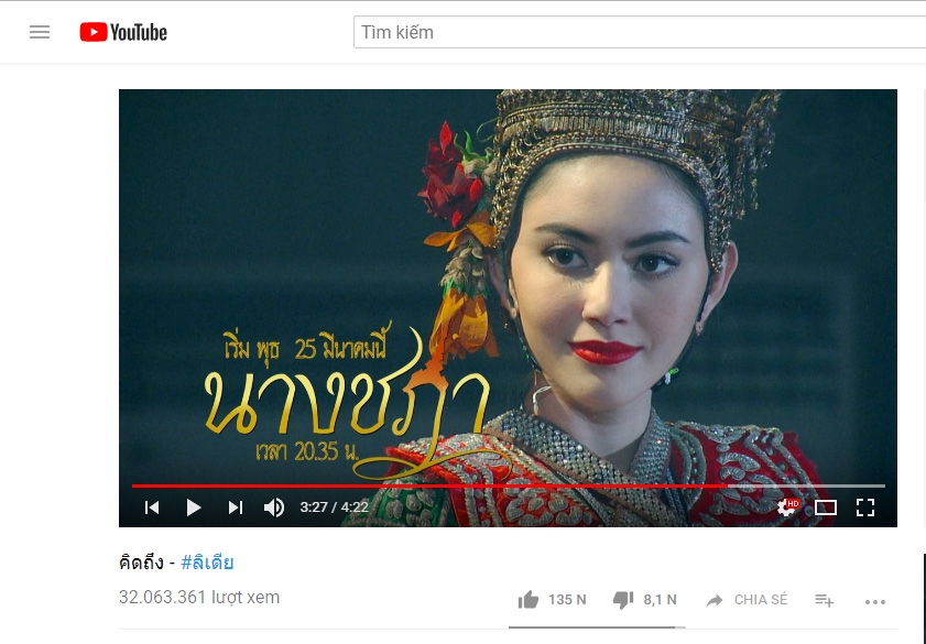 Top 10 ca khúc nhạc phim Thái có lượng view khủng nhất