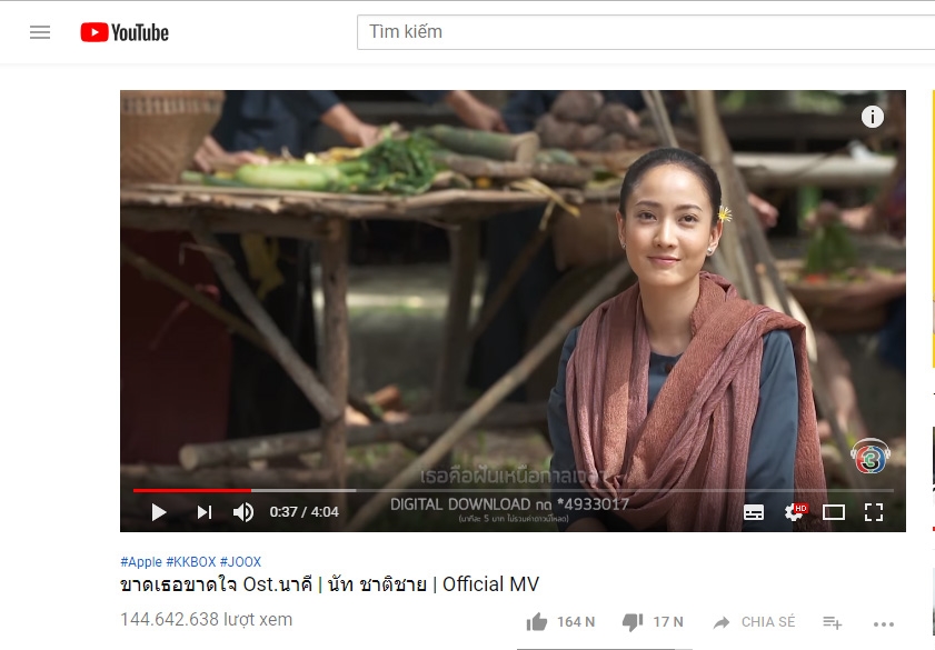 Top 10 ca khúc nhạc phim Thái có lượng view khủng nhất