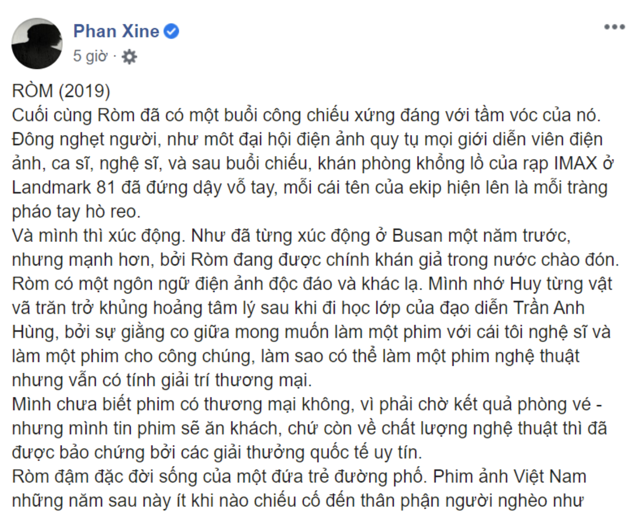 Trấn Thành, Mỹ Tâm và dàn sao Việt xúc động sau khi xem phim 'Ròm'