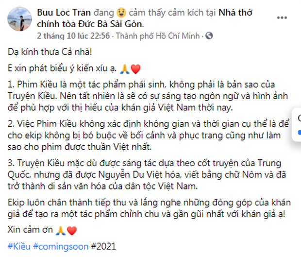 Nhà sản xuất phim Kiều lên tiếng giữa lùm xùm sai sử