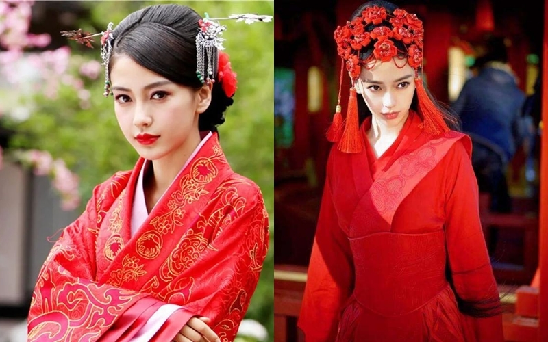 Triệu Lệ Dĩnh và dàn mỹ nhân với trang phục màu đỏ trong phim