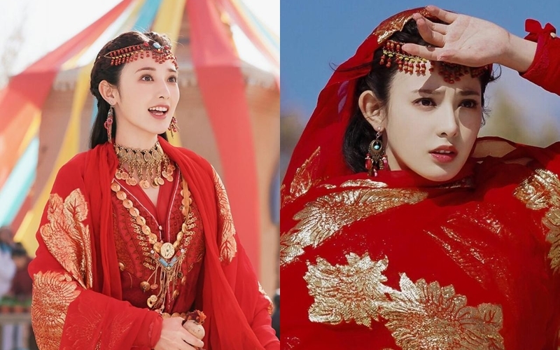 Triệu Lệ Dĩnh và dàn mỹ nhân với trang phục màu đỏ trong phim