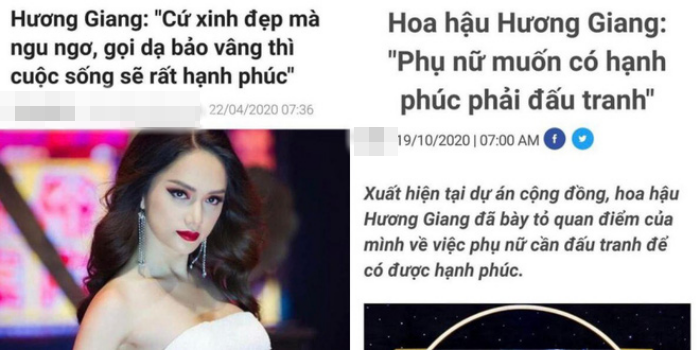 Hương Giang gây tranh cãi với những phát ngôn vả nhau đôm đốp