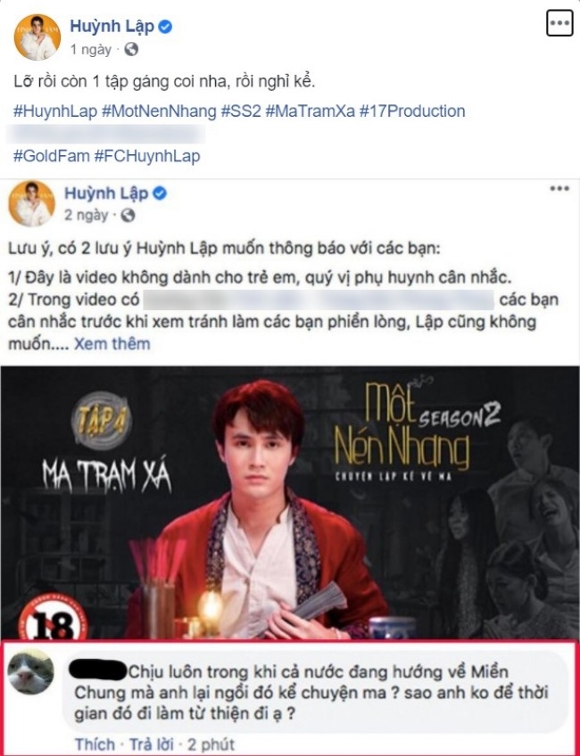 Huỳnh Lập lên tiếng khi bị hỏi vô duyên trên trang cá nhân