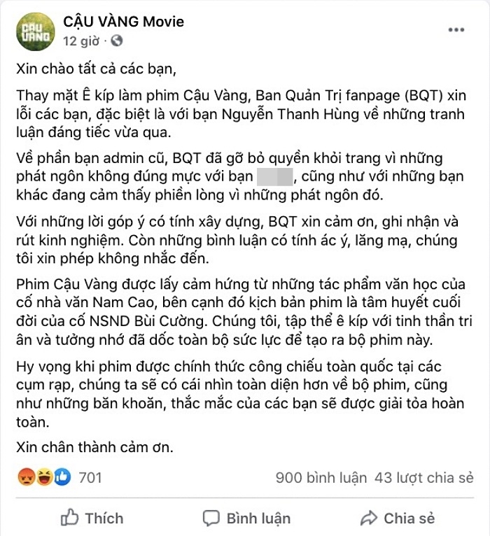 Cậu Vàng gặp biến, ê-kíp chê cộng đồng mạng Việt là dân trí thấp