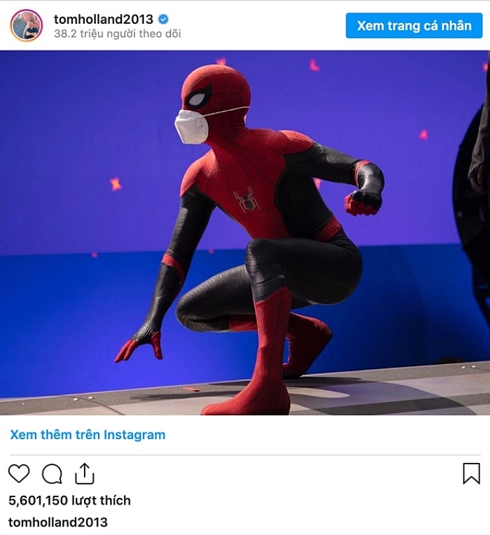 Tom Holland khoe tạo hình trong Người Nhện 3 có thêm phụ kiện đặc biệt