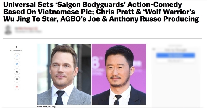 Chris Pratt, Ngô Kinh tham gia bản remake phim của Thái Hòa