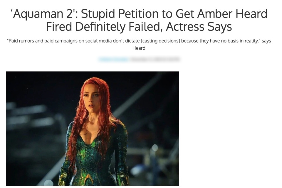 Amber Heard vẫn tham gia Aquaman 2 bất chấp cả triệu người phản đối