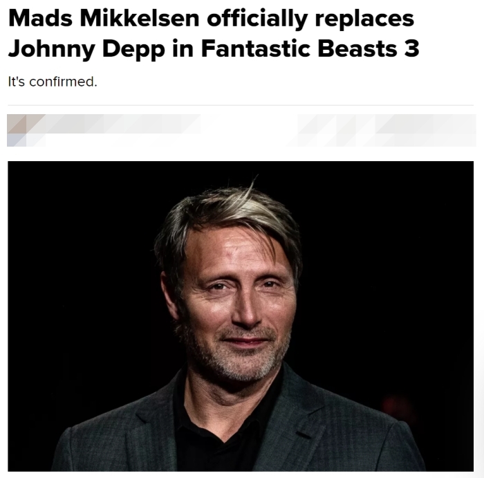 Mads Mikkelsen thay thế Johnny Depp trong vũ trụ Harry Potter