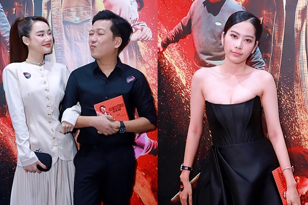 Trường Giang - Nhã Phương tay trong tay ngọt ngào khi gặp Nam Em