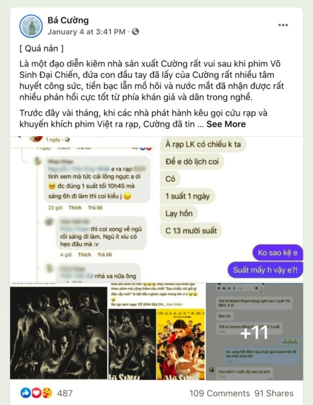 Đạo diễn Võ Sinh Đại Chiến ghen tị với phim của Ngô Kiến Huy