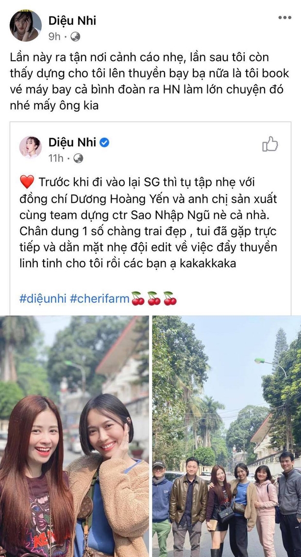 Diệu Nhi cảnh cáo ê-kíp Sao Nhập Ngũ ngừng 'đẩy thuyền' linh tinh