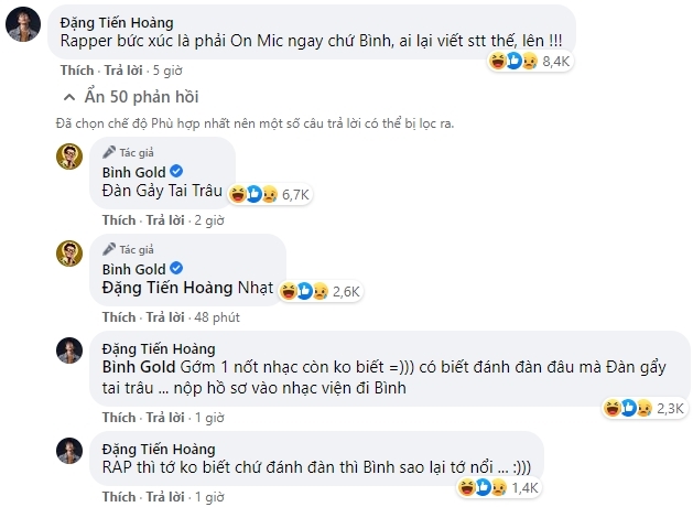 ViruSs và Bình Gold khẩu chiến trên mạng xã hội