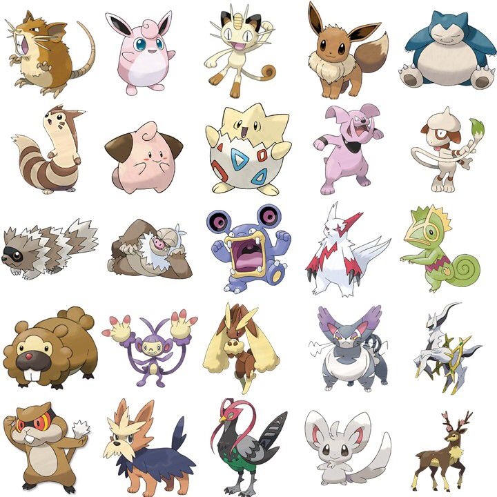 Những Pokémon hệ Thường sẽ khiến bạn phải ngưỡng mộ bởi sức mạnh và sự đáng yêu của chúng. Hãy xem hình ảnh để khám phá thêm về những loài Pokémon này.