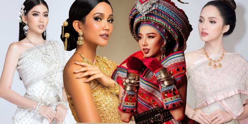 Thuỳ Tiên và dàn hoa hậu Việt đọ sắc khi hoá "cô gái Thái Lan"