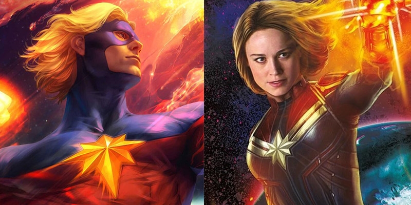Tại sao Captain Marvel đầu tiên là nam, nhưng lên phim lại thành nữ?