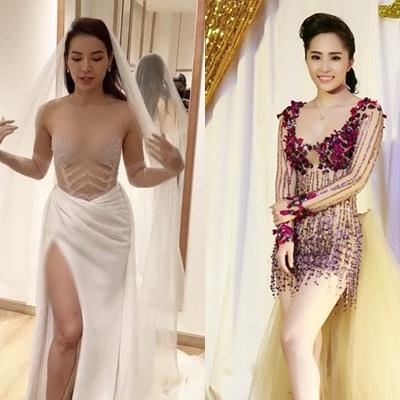 Gu chọn váy cưới khác lạ của sao Việt: Nhìn qua còn tưởng mặc đi show!