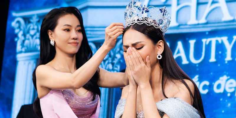 Vương miện của Mai Phương và dàn Hoa hậu Việt đăng quang năm 2022