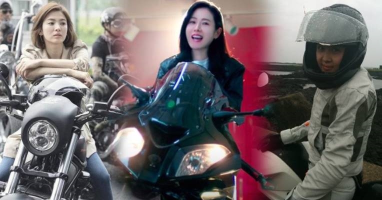 Mỹ nhân Hàn lái mô tô phân khối lớn: Song Hye Kyo giản dị vẫn đẹp